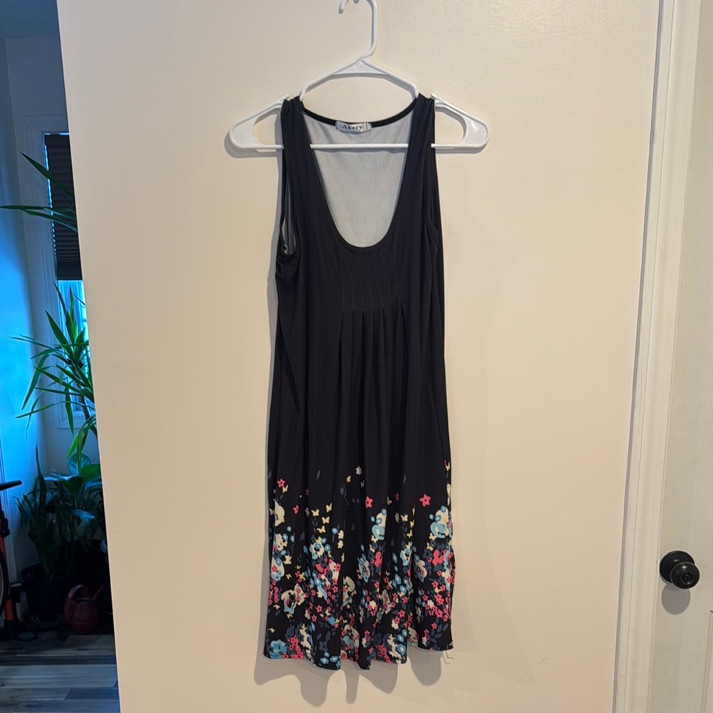 Floral Black Dress